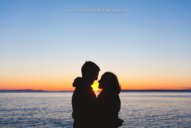 Sunset on White Rock beach by Vancouver Wedding Photographer