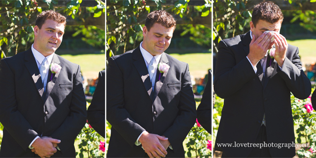 first time the groom sees the bride; image by www.lovetreephotography.ca