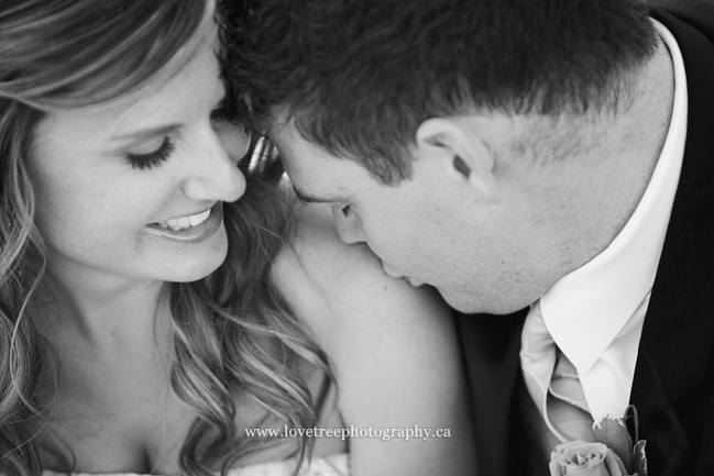 how to get the groom to be romantic for wedding portraits; image by www.lovetreephotography.ca