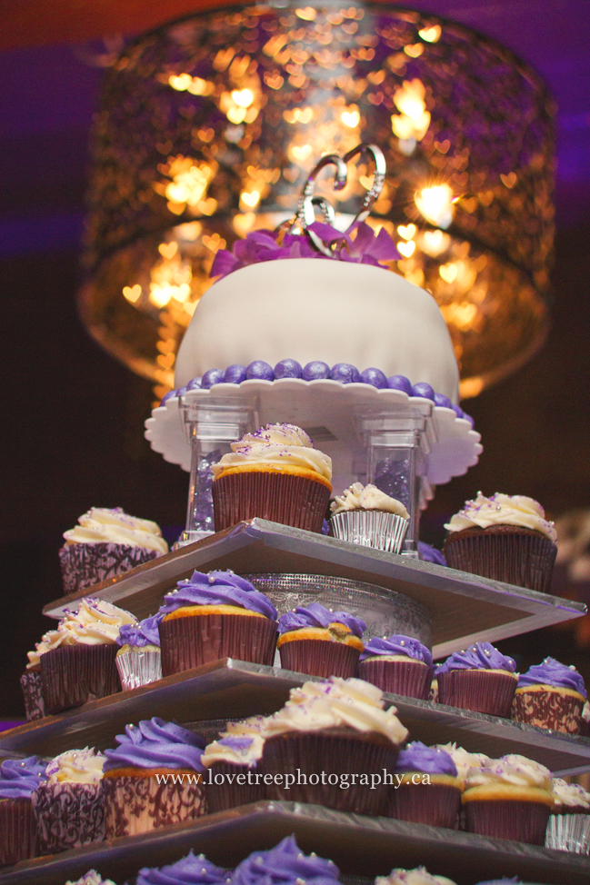 wedding cake with heart bokeh; image by www.lovetreephotography.ca