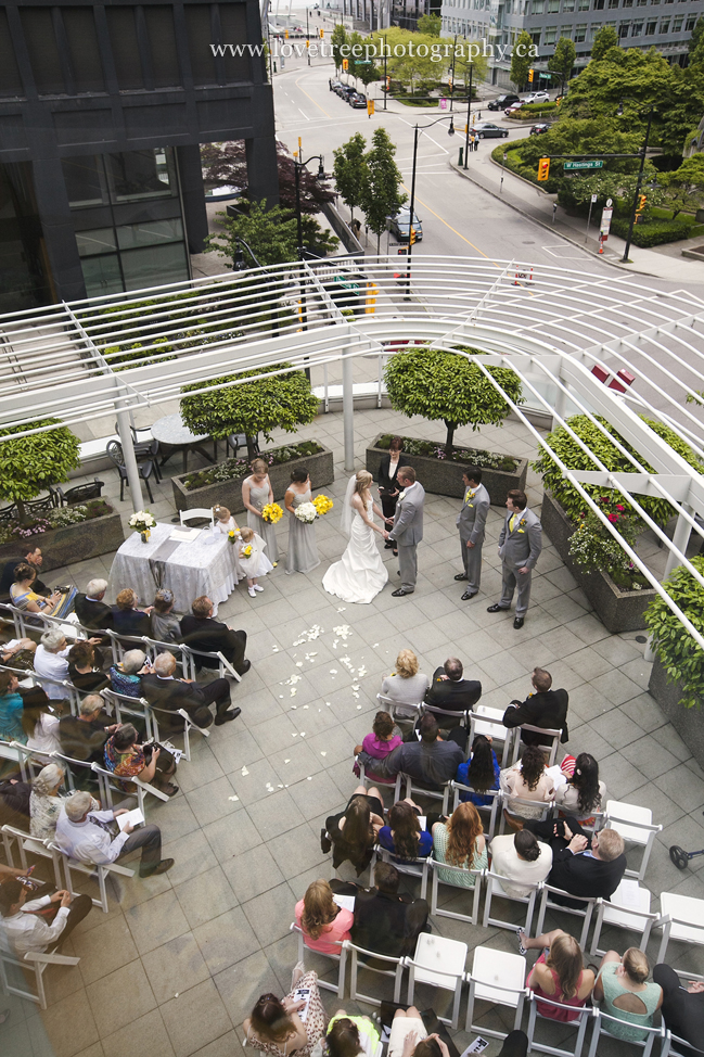 unique view of a wedding ceremonyimage by vancouver wedding photographers www.lovetreephotography.ca