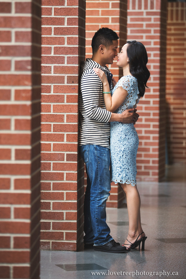 Brick wall repetitiion; image by vancouver wedding photographer www.lovetreephotography.ca