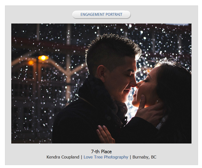 award winning wedding photography in canada | 7-th overall Best Engagement Portrait