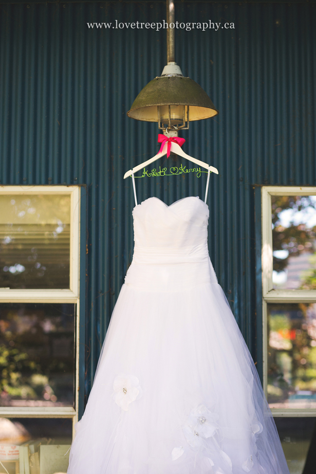 a wedding dress at granville island | image by vancouver wedding photographer www.lovetreephotography.ca