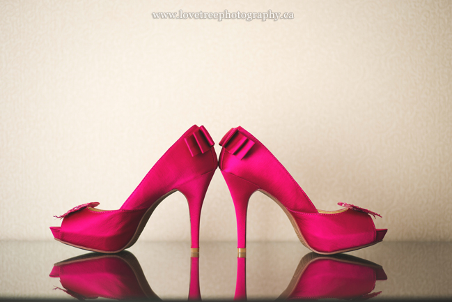 hot pink wedding shoes | image by vancouver wedding photographer www.lovetreephotography.ca