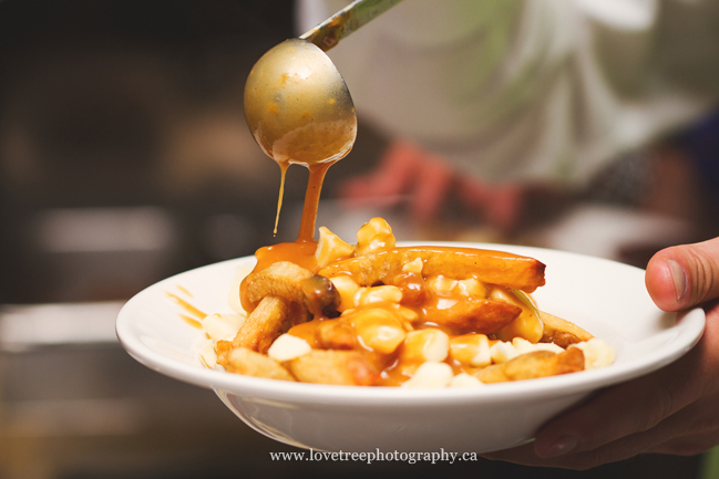 Poutine Bar at a wedding - best idea ever | image by vancouver wedding photographer www.lovetreephotography.ca