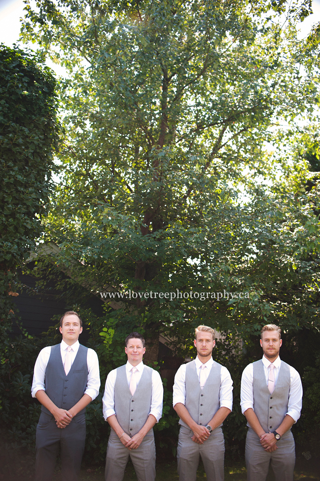 groomsmen in vests | www.lovetreephotography.ca