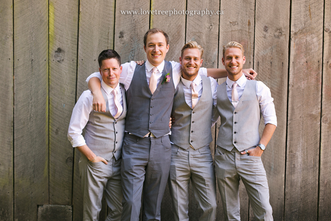 groomsmen in grey vests | www.lovetreephotography.ca