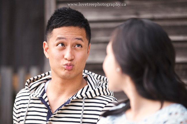 goofy engagement portraits