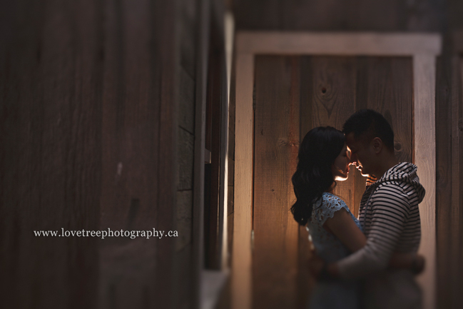 An engagement session at an old shipyard