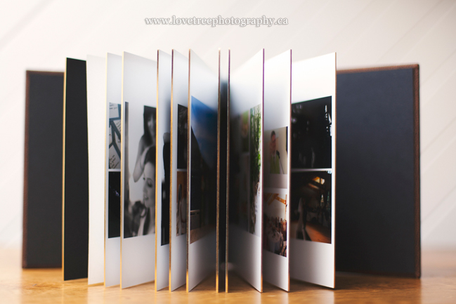 rustic flush mounted wedding albums