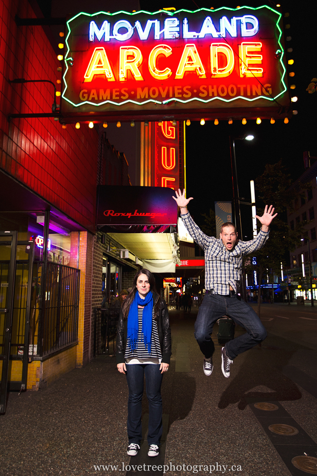 Funny and offbeat engagement session by Vancouver wedding photographer Kendra Coupland of Love Tree Photography