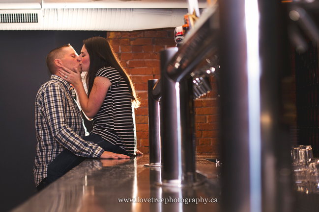 Engagement session at The Portside Pub in Gastown, Vancouver. Images by award winning wedding photographers www.lovetreephotography.ca