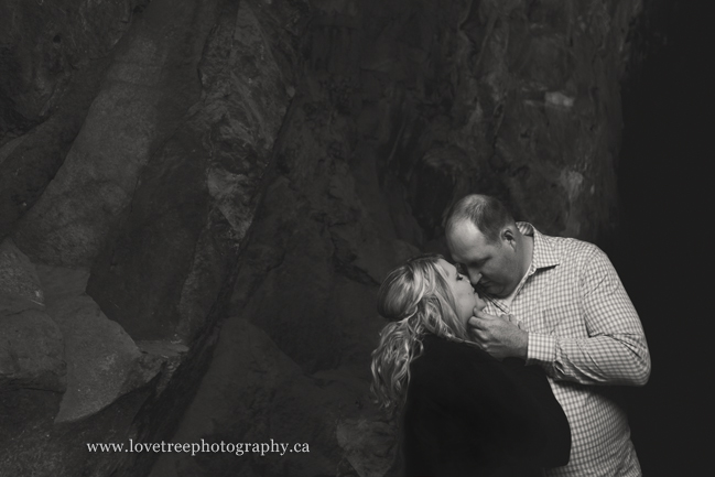 Othello Tunnels engagement session in a cave by award winning wedding photographers www.lovetreephotography.ca