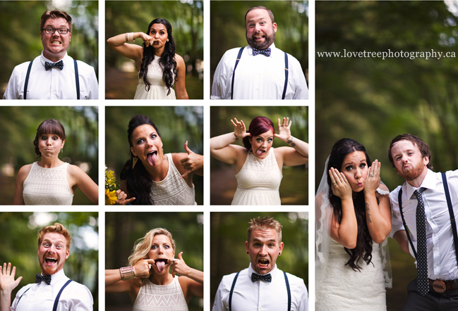 fun and casual wedding party pictures