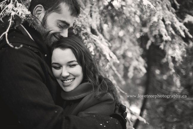 romantic winter engagement session