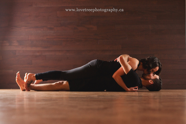 romantic couples yoga session