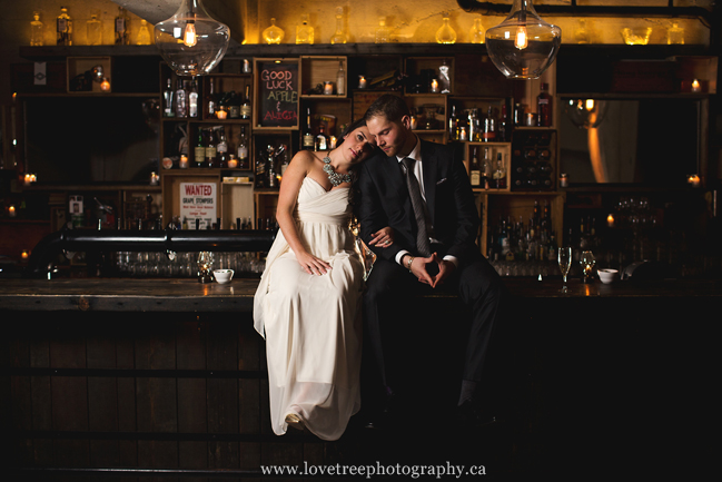 hip and cool wedding in a bar