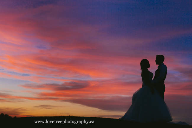 Sunset wedding at Redwoods Golf Course in Langley BC